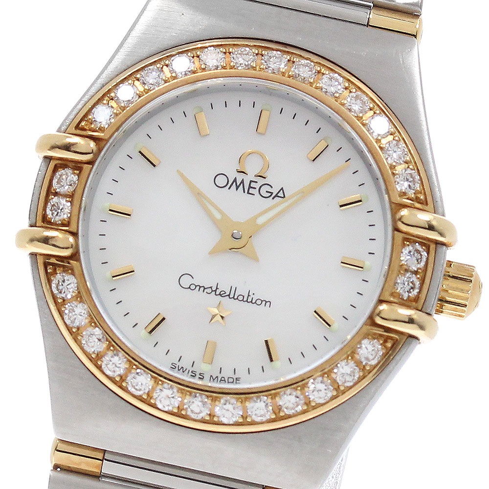 オメガ OMEGA 1367.70 コンステレーション ミニ ダイヤベゼル クォーツ レディース _933601【中古】