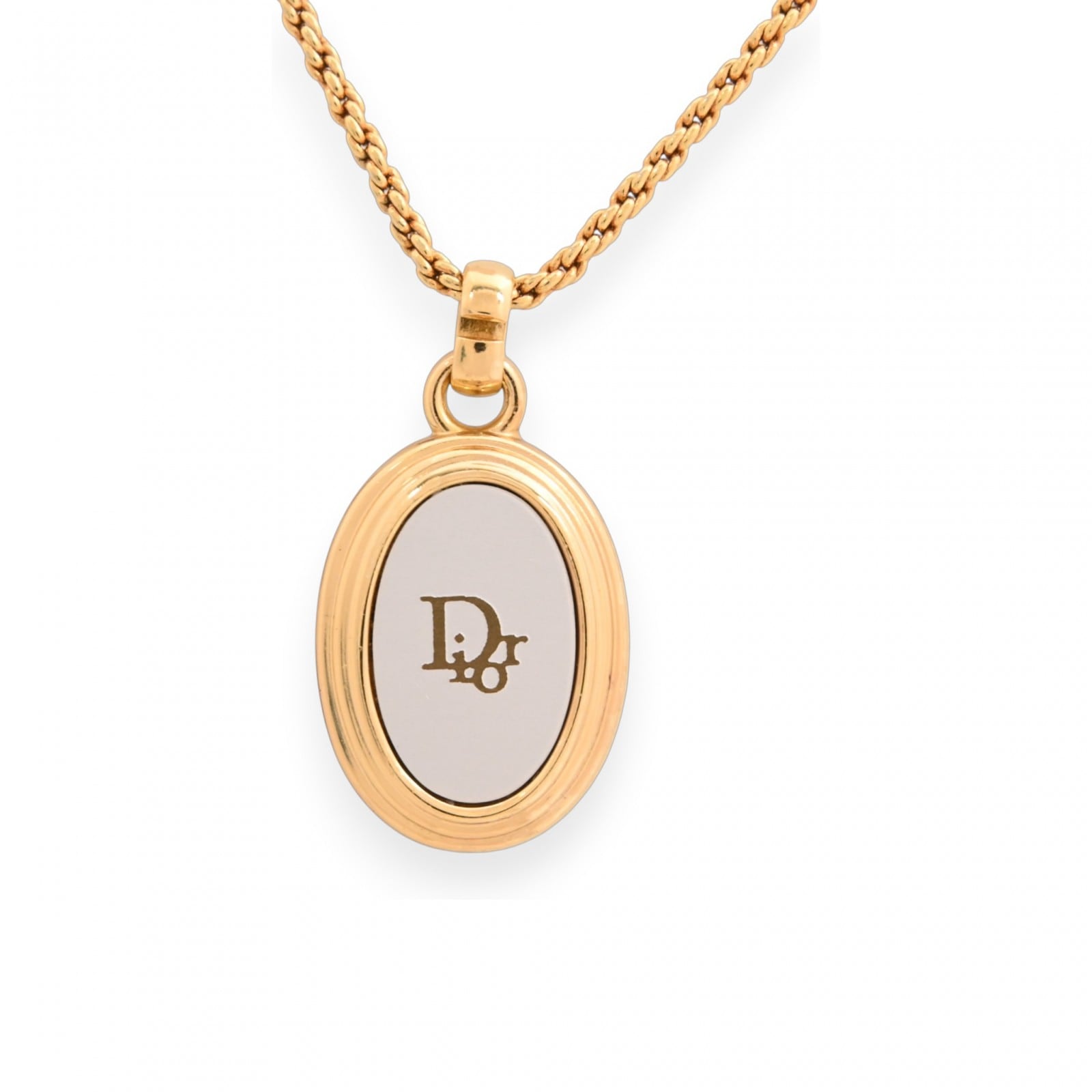 ディオール ネックレス ロゴプレート ゴールド GP Aランク di4409bg