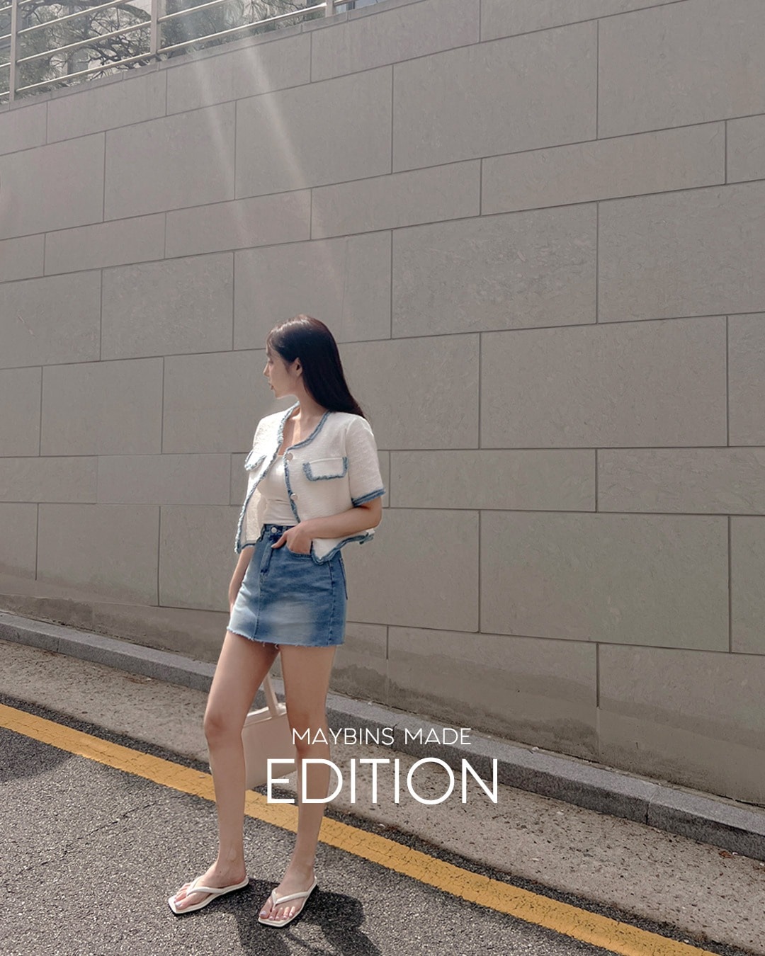 2TYPEデニムミニスカパン韓国ファッション レディース