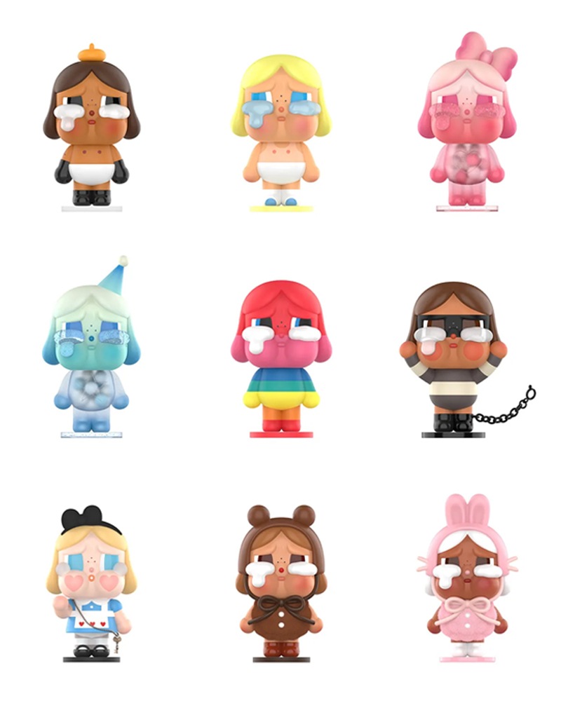 公式正規品POP MART CRYBABY Crying Again シリーズガチャポンブラインドボックスマカロンぬいぐるみフィギュアサプライズギフト