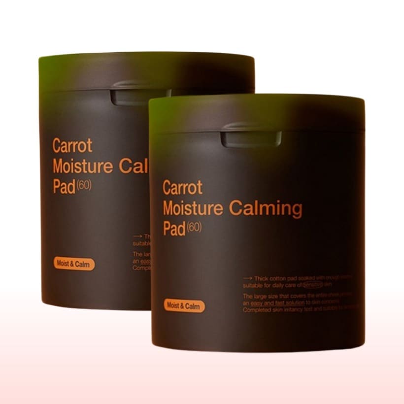 [1+1 ニンジン鎮静パッド 韓国 人気] ニンジン 水分鎮静パッド 250ml 60枚入 x2個 敏感肌 純綿 低刺激バリア改善 保湿パッド ビッグサイズ 人気トナーパッド 基礎コスメ おすすめ