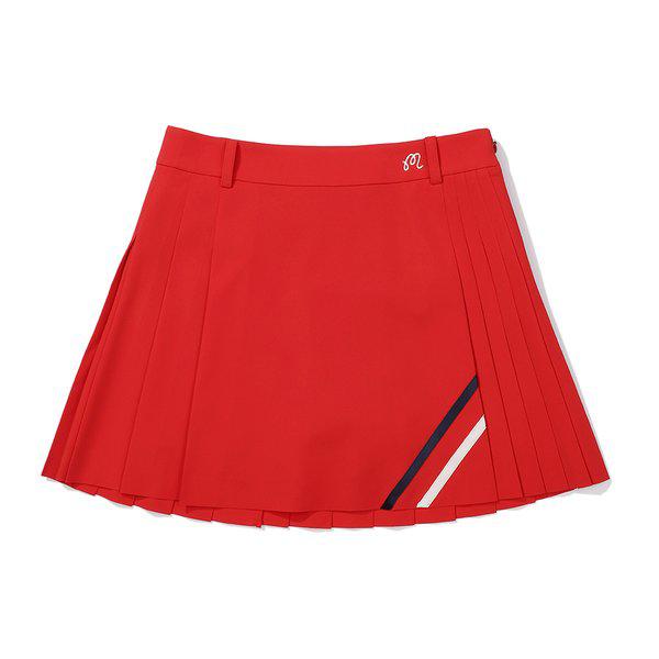[Malbon公式] バンドプリーツスカート RED (WOMAN)