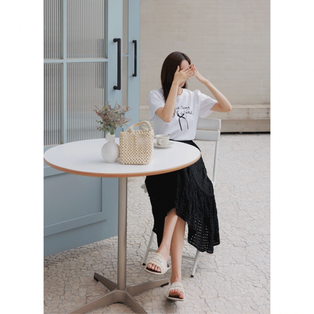 Click & Funny エルパンチングフレアスカート