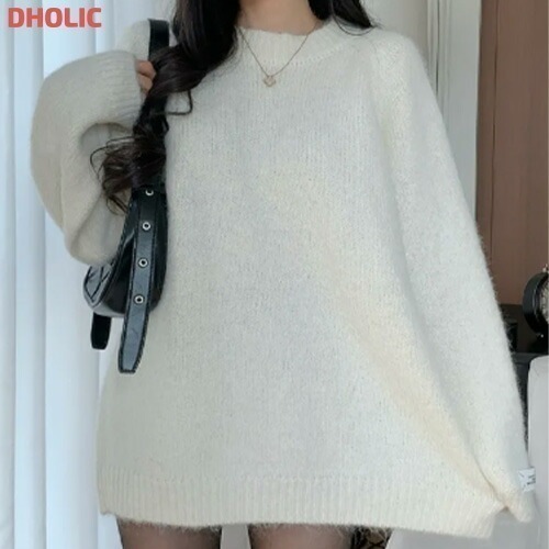 パッチスリーブメランジニット