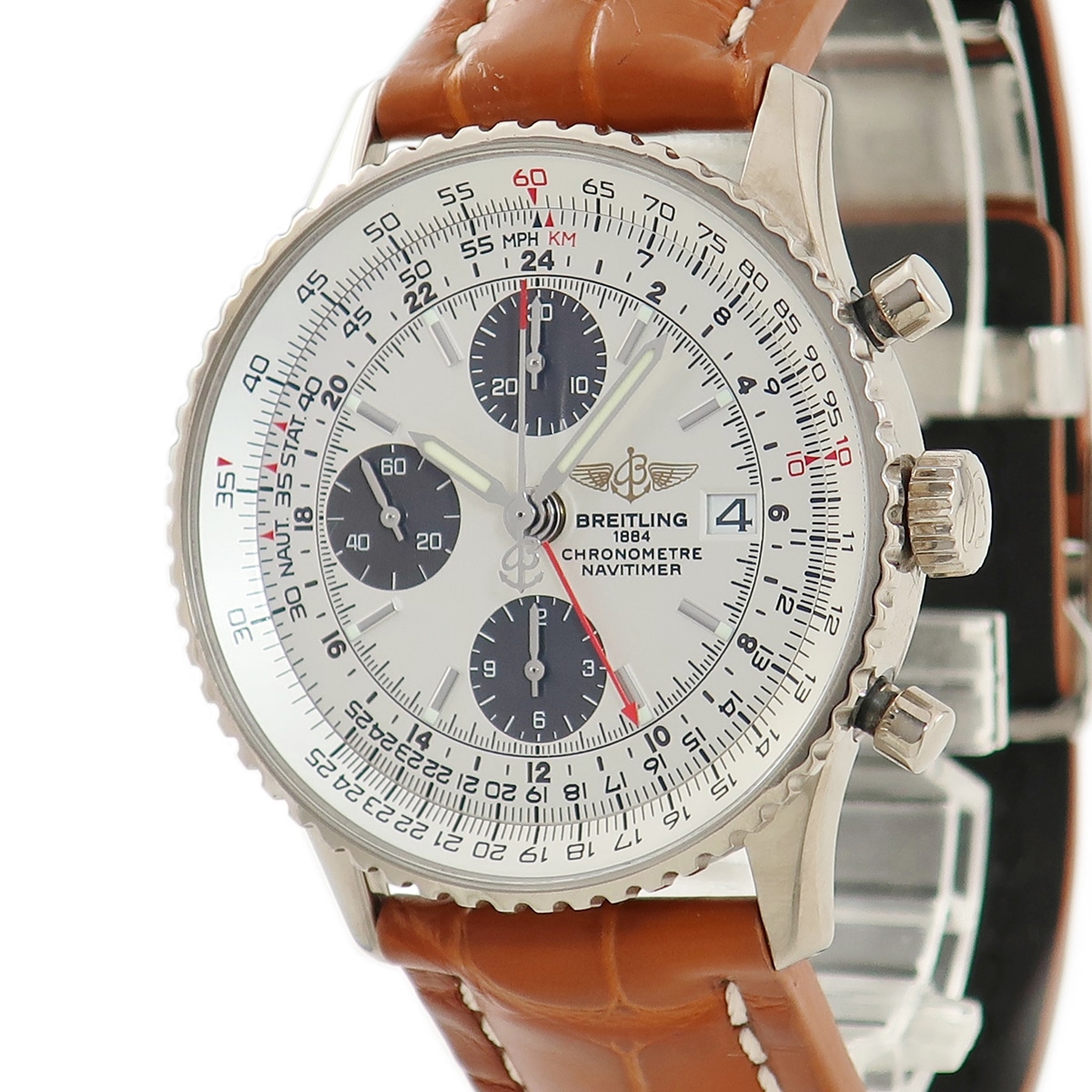 ナビタイマー GMT クロノグラフ J24324 自動巻き メンズ K18WG無垢 日本限定 3年保証