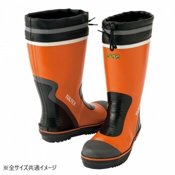 アイトス 4708 安全ゴム長靴（糸入り） オレンジ 3Lcm
