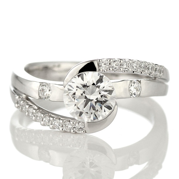 ダイヤモンド リング プラチナ ダイヤモンドリング 1カラット ソリティア 一粒 大粒 鑑別書付 楽ギフ_包装