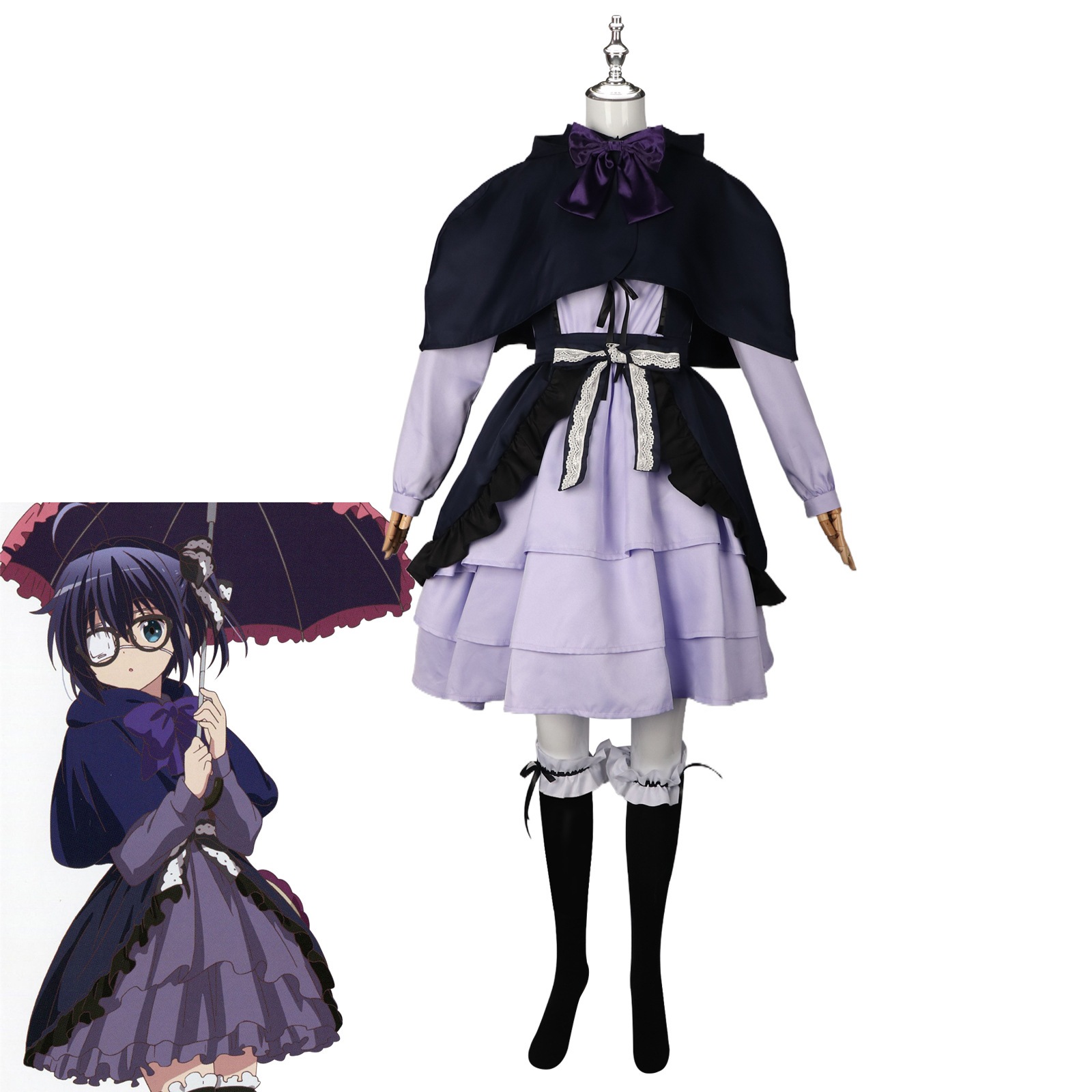 中二病でも恋がしたい服xiaoniaoyou Liuhua ロングスカート演奏服