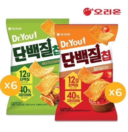 ドクター油プロテインチップバター焼きイカ味6pチリサルサ味6p60gx12個 4,594円