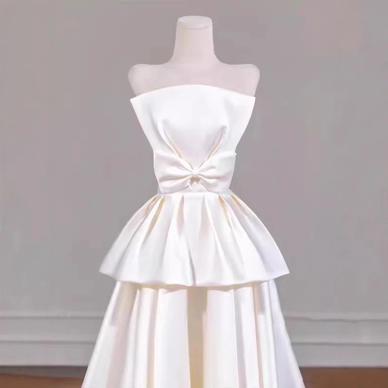 【今恋】ウェディングドレス 白 結婚式 花嫁 サイズオーダーメイド可能 成人式 お呼ばれ ウェディング 演奏会 二次会 パーティードレス 前撮り ワンピース ロングドレス 53