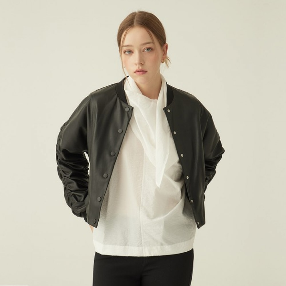 (ロレソウル) エッジシャーリングエコレザーブルゾン_KSJK240801