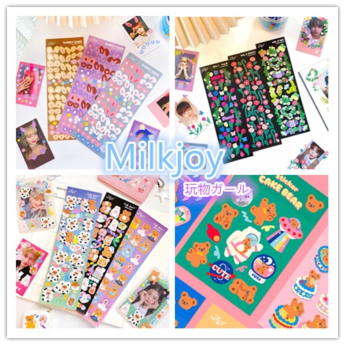 Qoo10] Milkjoy 閉店セール 16種 クマ 花 チューリッ