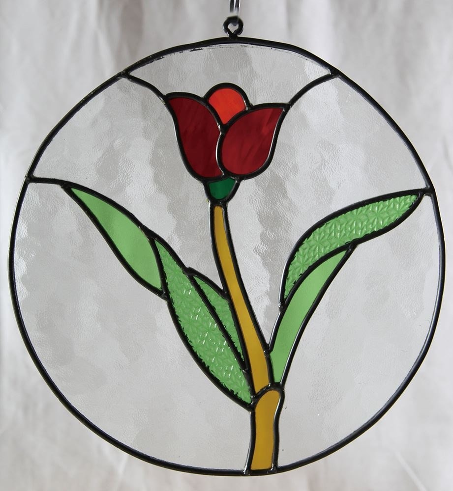 ジャービス商事　ステンドグラス　チューリップ丸　87054