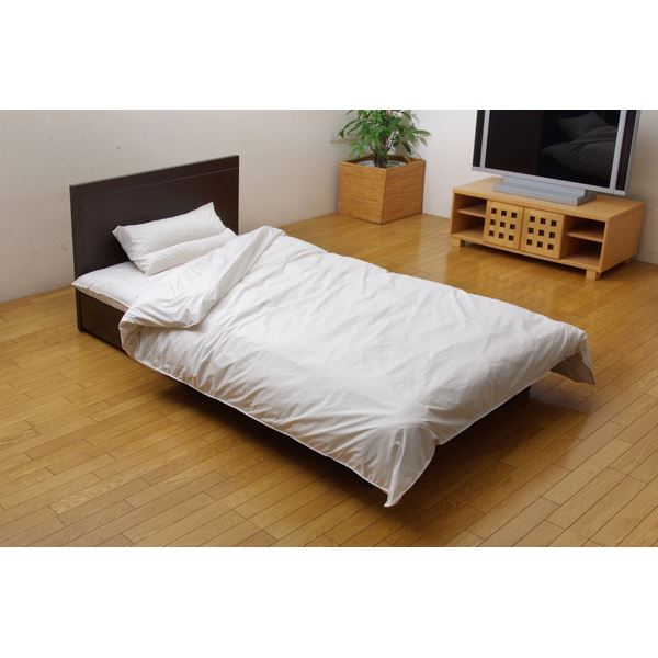 掛け布団カバー シングル 寝具 機能性 羽毛タッチ 『クリーンガード』 アイボリー 約150x210cm