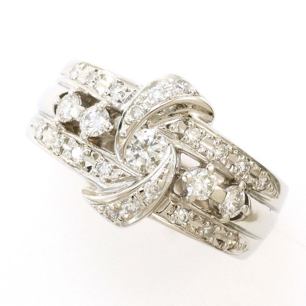 PT900 プラチナ リング 11号 ダイヤ 0.51 カード鑑別書 【中古】