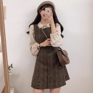 【セット】 シャツ ブラウス ミニ ショート 長袖 ボリューム袖 バルーン袖 襟付き フレア セミフレア ボタン ヴィンテージ かわいい 大人可愛い きれいめ 上品 おしゃれ ガーリー エレガント か