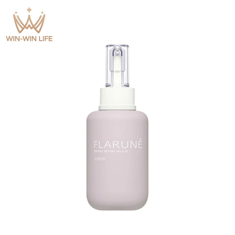 フラルネ ブライトリファイン ミルク M びはく乳液 200g 透明感 明るい びはく効果 ふんわりやわらかい 細かい しなやか みずみずしい うるおい 保湿 メラニン抑え シミ対処 ソバカス対策