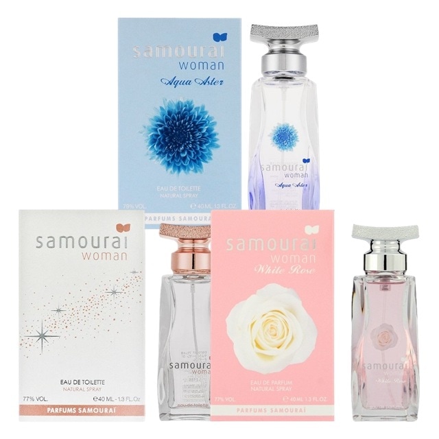 サムライ ウーマン 香水セット 3点 / アクアアスター + 01 NEW + ホワイトローズ / SAMOURAI WOMAN レディース フレグランス ギフト