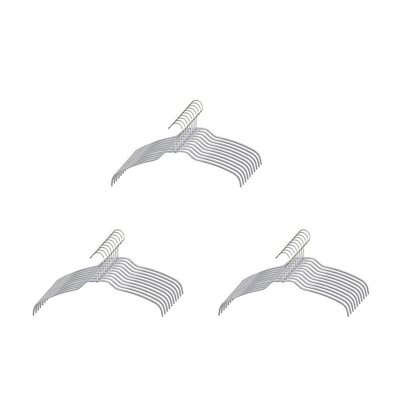 【 ×seieiオリジナル ランドリーハンガー シルエット シルバー 30本組 120149 】 マワ(MAWA) seieiオリジナルハンガー すべり落ちないハンガー ステンレスフック 錆びないスリ