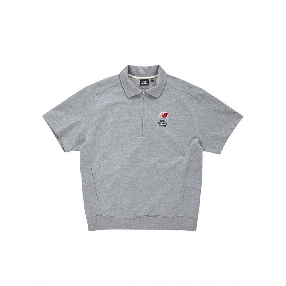 ニューバランス UNI ハーフジップアップショートスリーブオーバーシャツ NBNCD22423-15