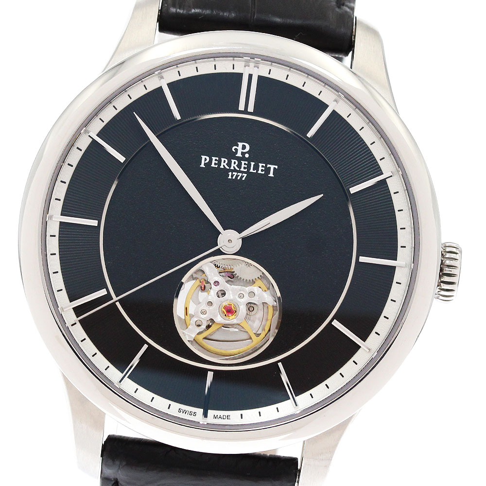 ペルレ PERRELET A1087/A0733 ファーストクラスオープンハート 自動巻き メンズ 美品 _871612【中古】