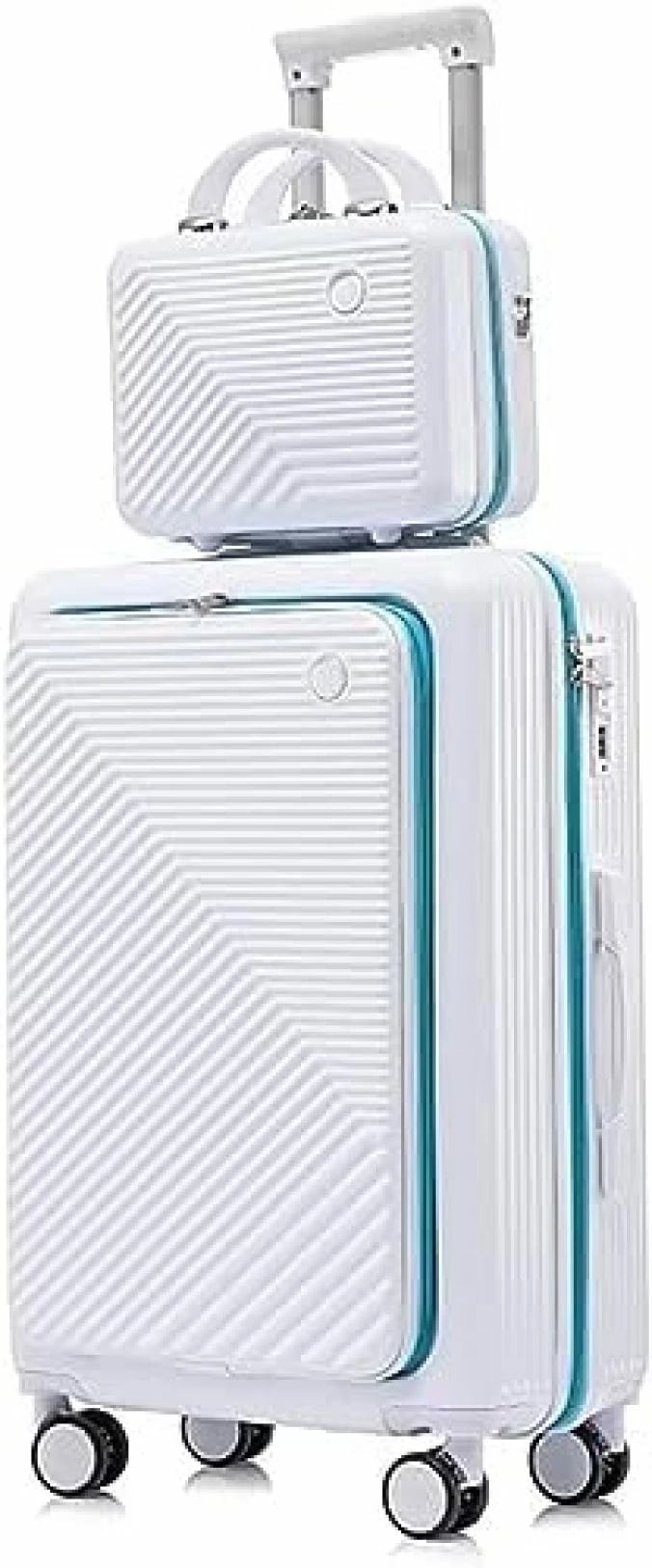 スーツケース 親子セット キャリーケース 旅行箱 フロントポケット ファスナー キャリーバッグ 旅行出張 化粧ケース付き 親子セット