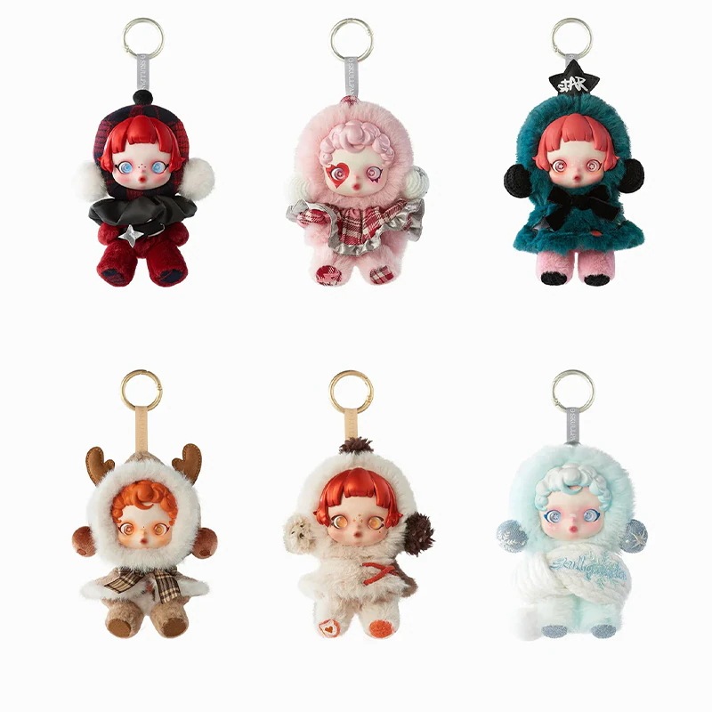 公式正規品POP MART SKULLPANDA Winter Symphony シリーズ ぬいぐるみペンダント ガチャポン ブラインドボックスサプライズギフト