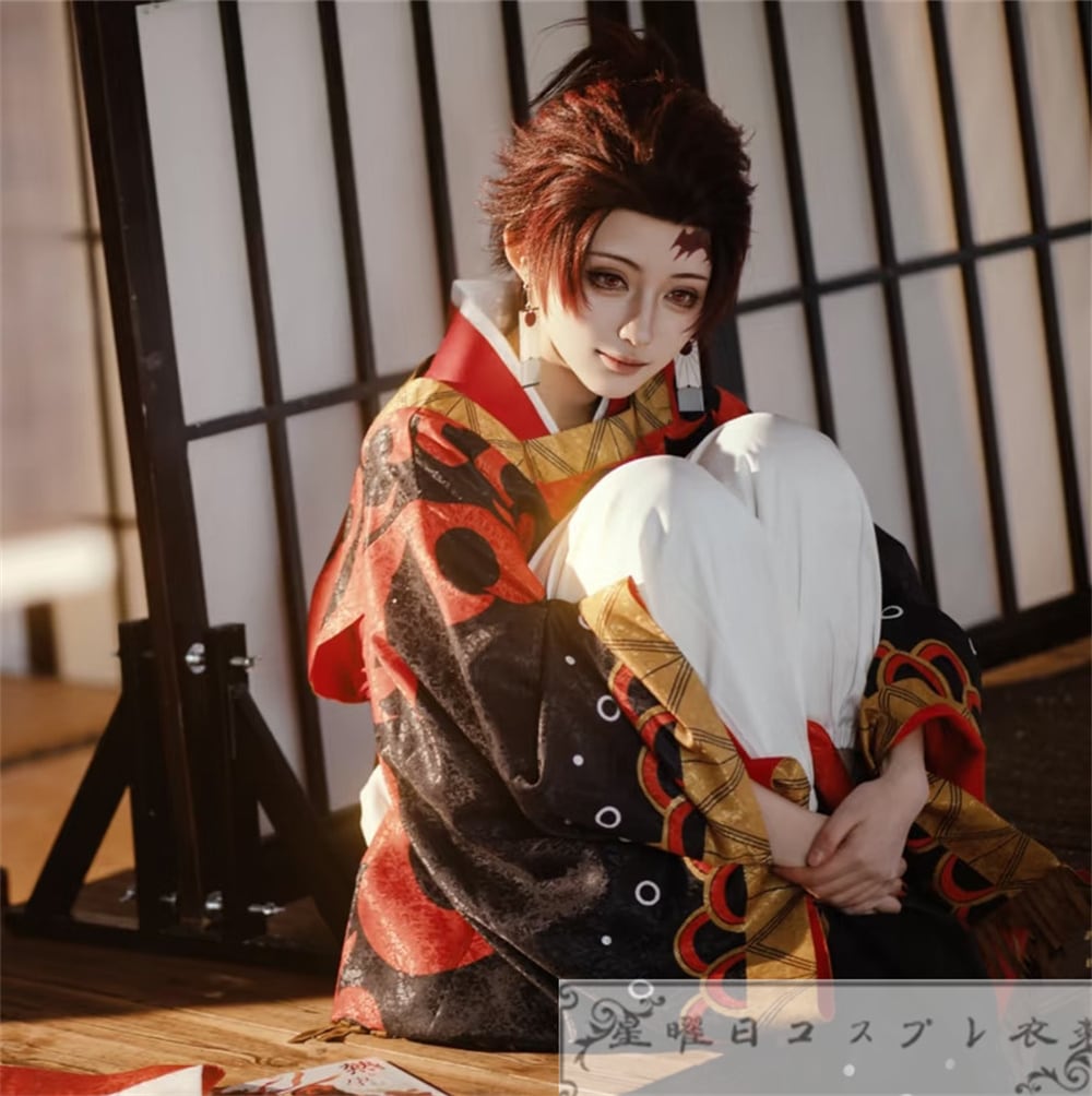 『一部在庫あり』 ヒノカミ神楽 竈門炭十郎 コスプレ衣装 コスチューム ハロウィン