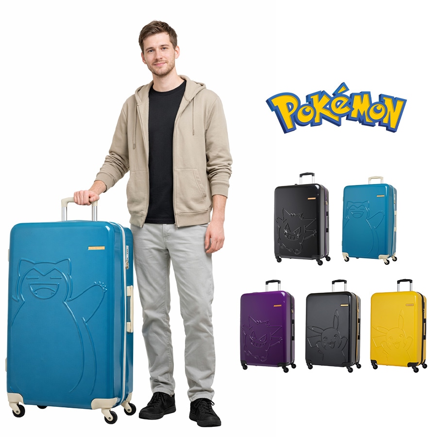 Pokemon キャリーケース Lサイズ スーツケース 95L 大容量 旅行 宿泊 キャラクター レディース メンズ ギフト プレゼント カビゴン ブルー ktoc01-69