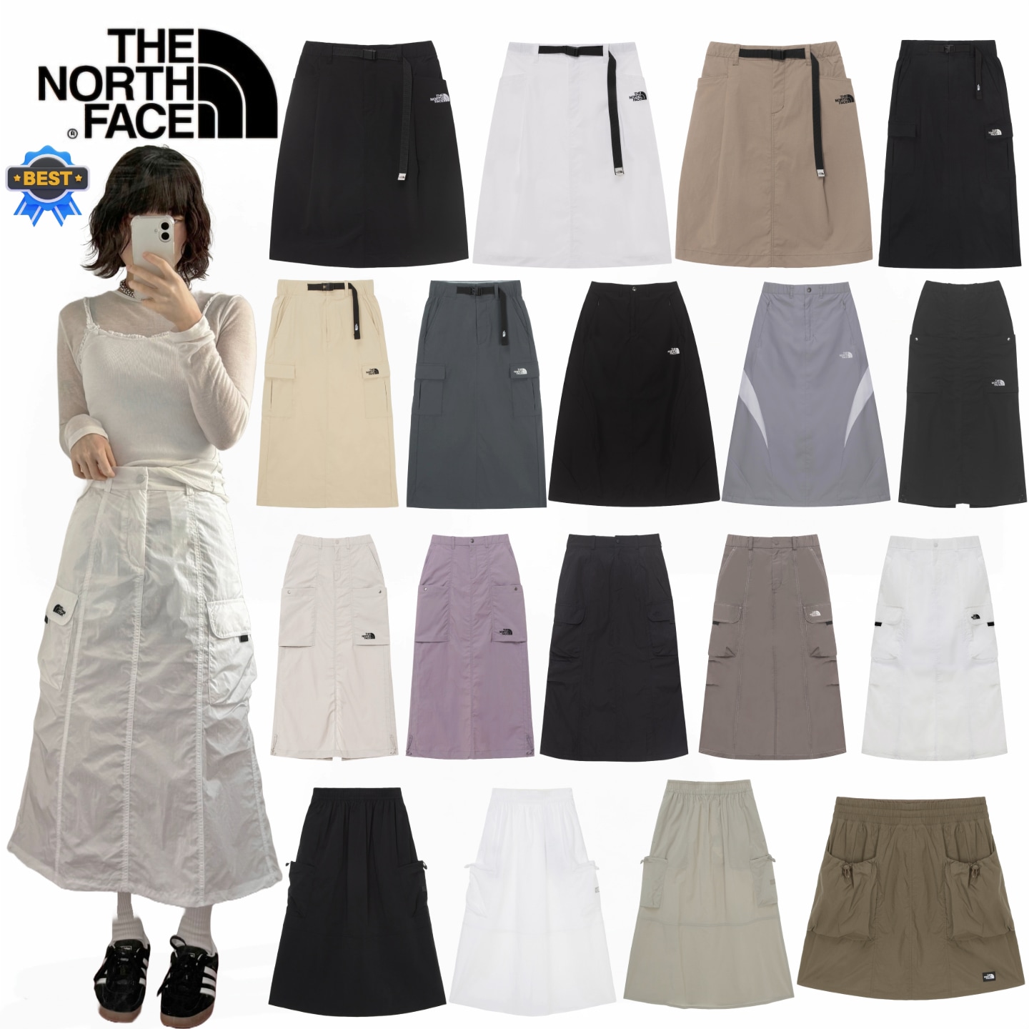 WS SKIRT レディース スカート コレクション カーゴ スカート ゴム紐 スカート ロングスカート ミニスカート カジュアル スカート 楽なスカート