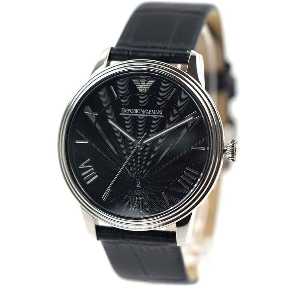 エンポリオアルマーニ 腕時計 メンズ 日付カレンダー ブラック EMPORIO ARMANI AR1611