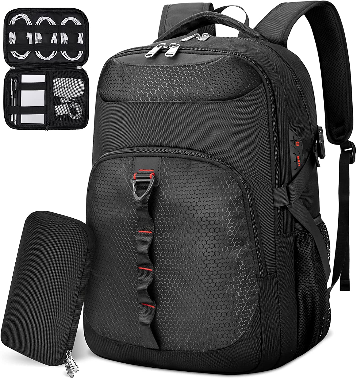 【本日限定価格】 NEWHEY 防災 登山 通学 出張 旅行 通勤 収納ポッチ ポート USB 防水