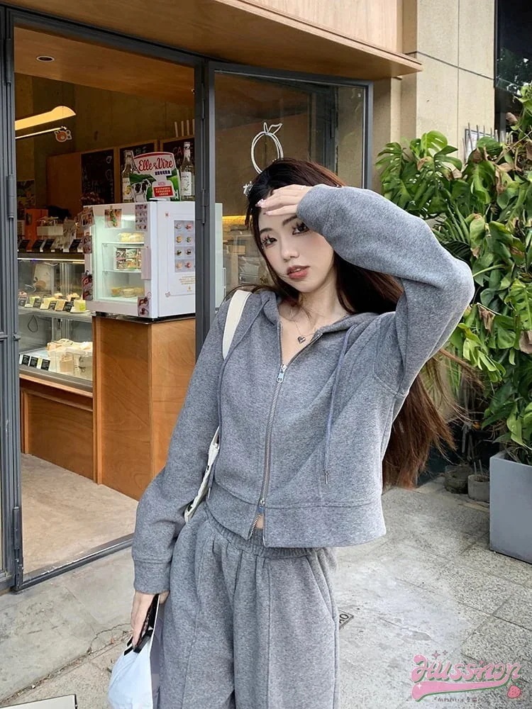 長袖セータージャケット ワイドレッグパンツ レディース 可愛い スウェット カジュアル 秋ファッション30%までに制限