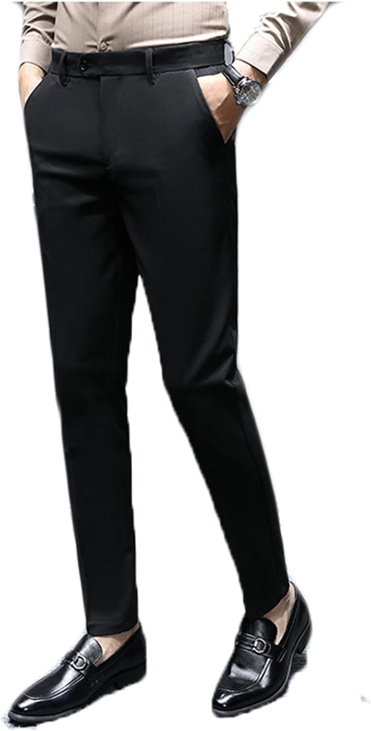 スラックス 厚手 秋冬 ビジネススラックス メンズ 紳士 ロングパンツ 細身 ストレッチ スリム フィット カジュアル 無地 シンプル 男性用 通勤 長ズボン デーパート オシャレ 脚長 美脚 大きい