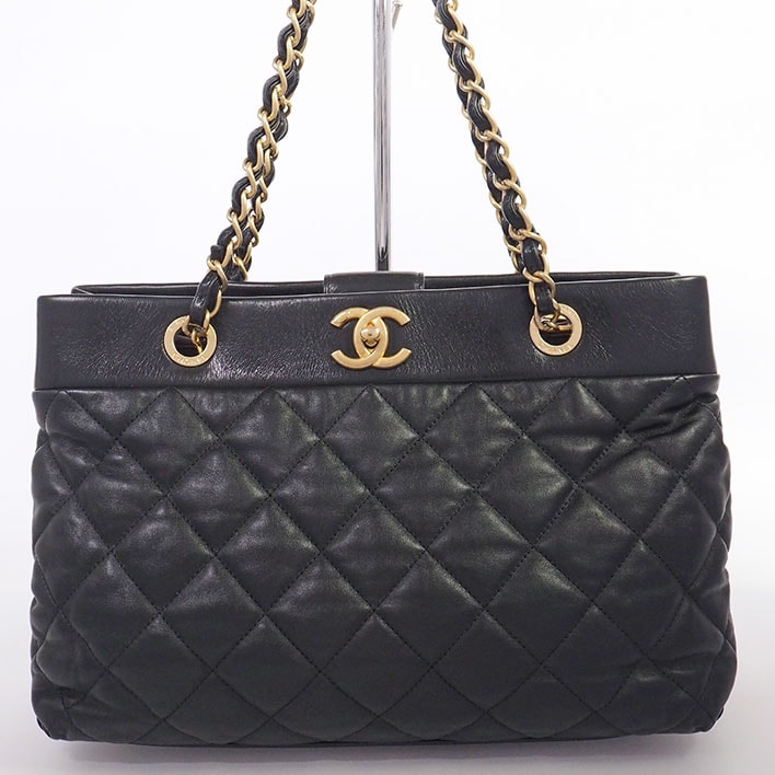 【美品】シャネル ココマーク ゴールド金具 ワンショルダー マトラッセ レディース 【トートバッグ】