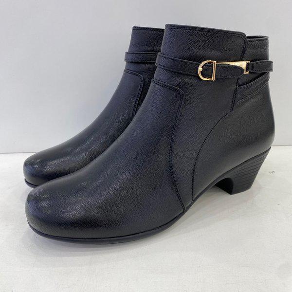 女性楽なセミフォーマルアンクルブーツYADWBS861BK HSIT1A GN