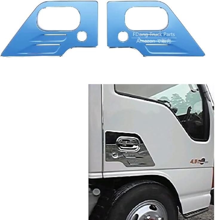 互換品 いすゞ 07エルフ NEWエルフ PMエルフ メッキ ドアハンドルガーニッシュ ドアハンドルプロテクター 外装 トラック用品(メタリック) 5,202円