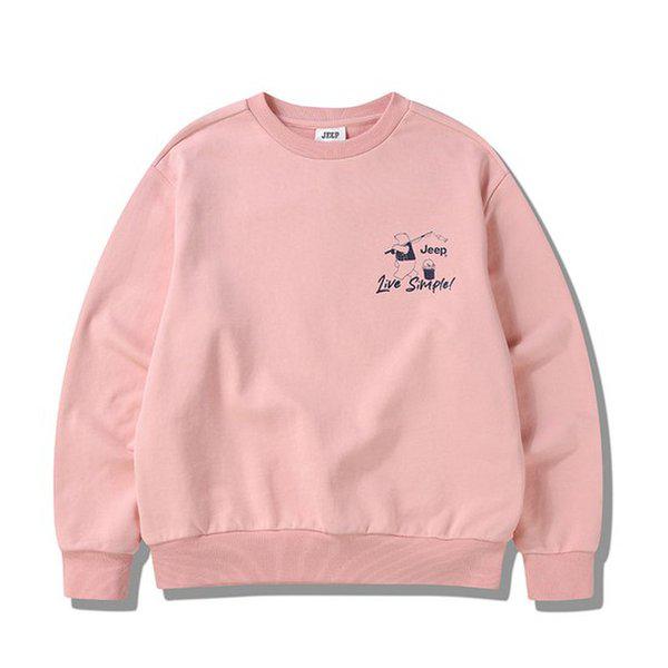 シンプルなスモールベア 男女兼用 スウェットシャツ JQ1TSU895PK