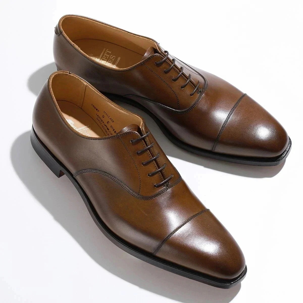 CROCKETT&JONES クロケットアンドジョーンズ 25057A B02L1 Hallam ハラム レザー シューズ レースアップ キャップトゥ ワイズE