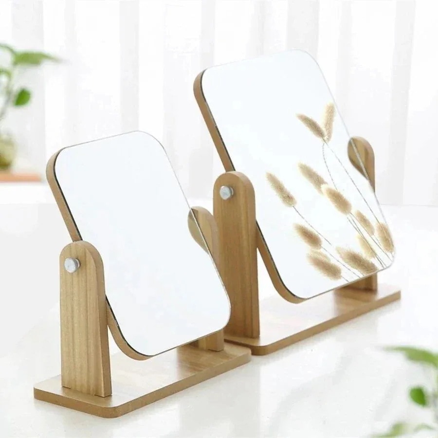 【20点セット】メガ割スタンドミラー 卓上ミラー おしゃれ 鏡 ミラー 卓上鏡 木製 インテリアリン 生活雑貨