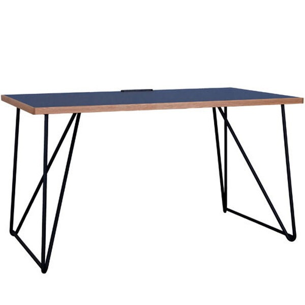 筑波産商 カウンター デスク 135 メラミン天板 ネイビー/NA メーカー直送