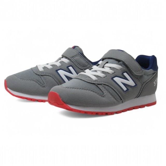 ニューバランス new balance YV373 PA2 GRAY/BLUE ベルクロスニーカー ジュニア キッズ 運動 通学 靴