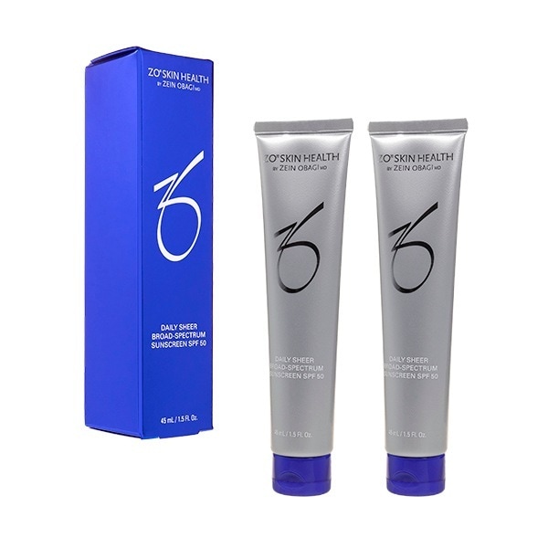 ゼオスキン デイリーシアーブロードスペクトラムサンスクリーン SPF50 45ml 2本 日焼け止め 海外発送 日時指定不可 国際郵便発送
