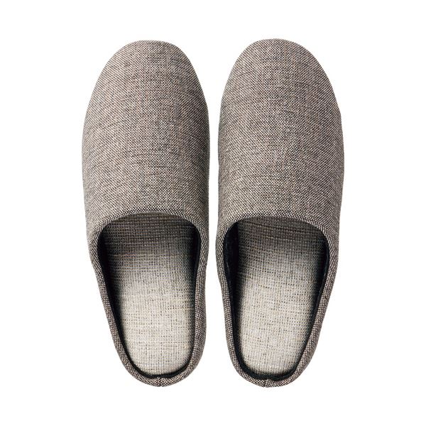 （まとめ） ソフトチャールススリッパ M グレー 1足 [x5セット]