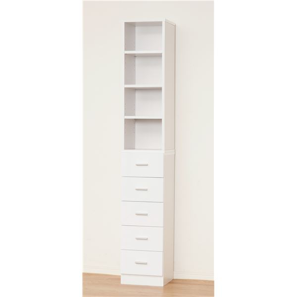 タオルストッカー/ランドリー収納ラック 幅30cm×奥行31cm (組立(上部)) (完成品(下部))