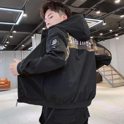 ジャケット フード付き パーカー アウター ブルゾン カモフラージュ 迷彩柄 カジュアル ファッション オシャレ 4色 M4XL沖縄離島を除く