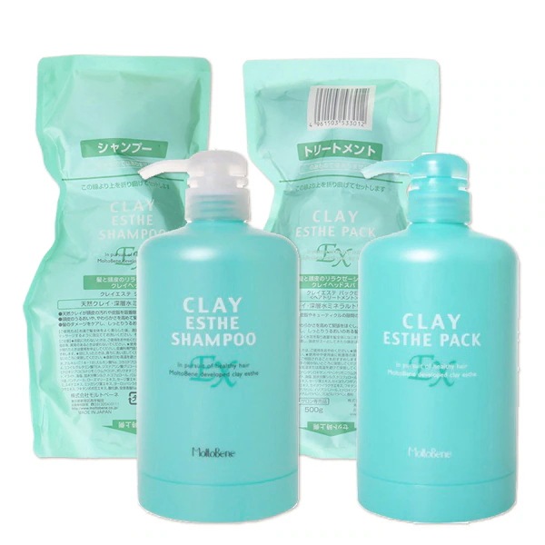 クレイエステEX シャンプー 500mL パック 500g カートリッジ セット 詰め替え