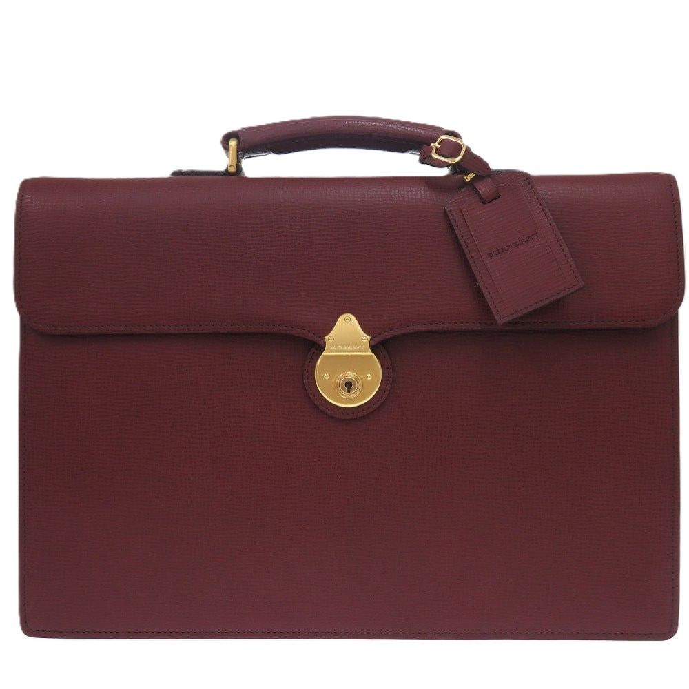 新品同様 ビジネスバッグ ビジネスバッグ レザー/レザー ボルドー 1511【中古】 メンズ