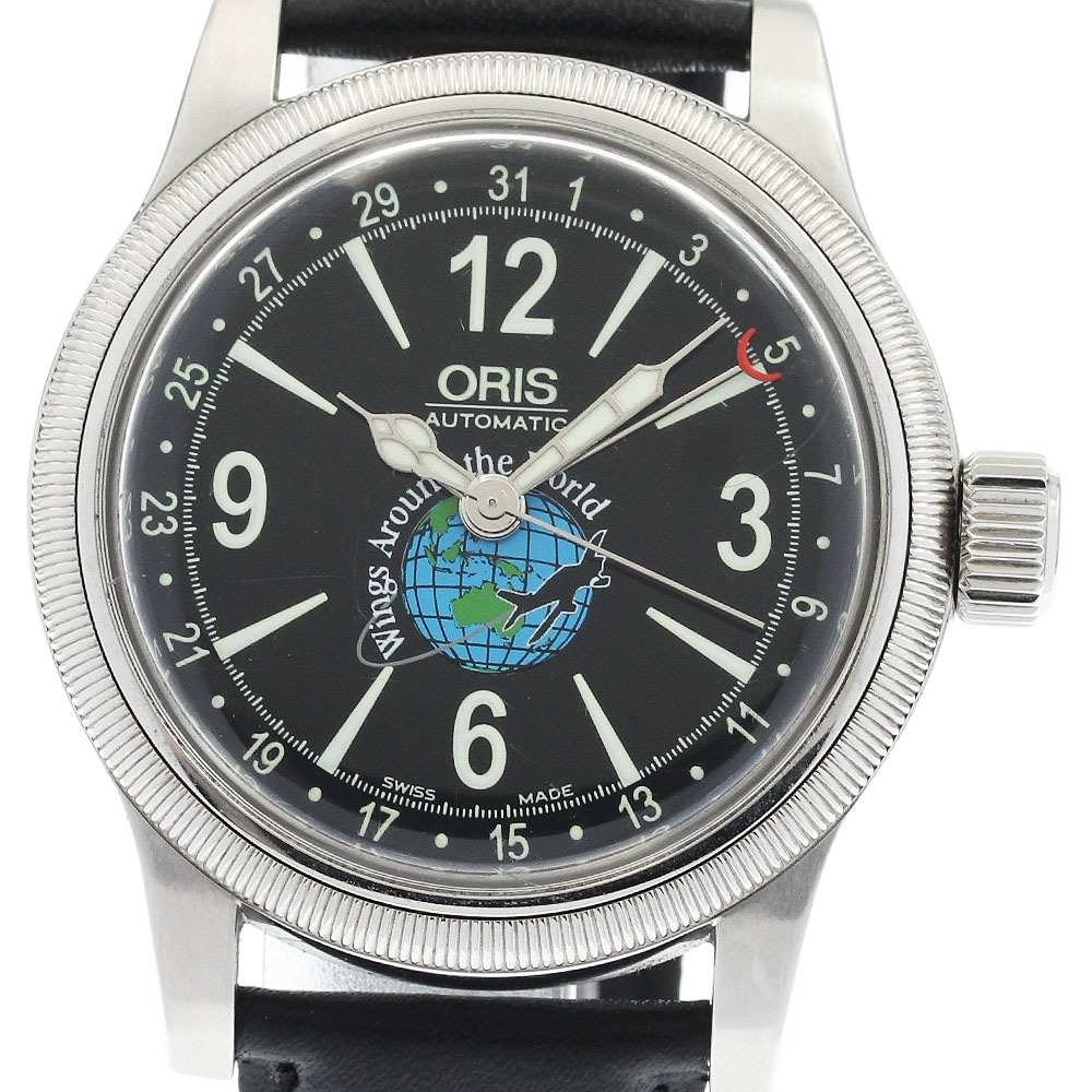 オリス ORIS 654 7543 4084F ビッククラウン 2000本限定 ポインターデイト 自動巻き メンズ _936315【中古】
