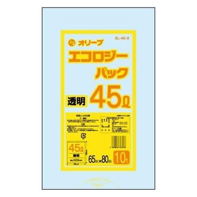 業務用ごみ袋 45L 厚さ0.03mm 10枚60冊 600枚セット まとめ買い まとめ売り 激安 【透明】